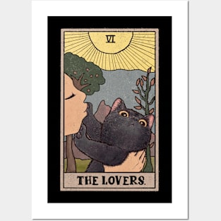 The lovers tarot deck - funny tarot cat Posters and Art